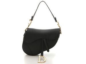 Christian Dior Saddle Bag Black Calfskin
